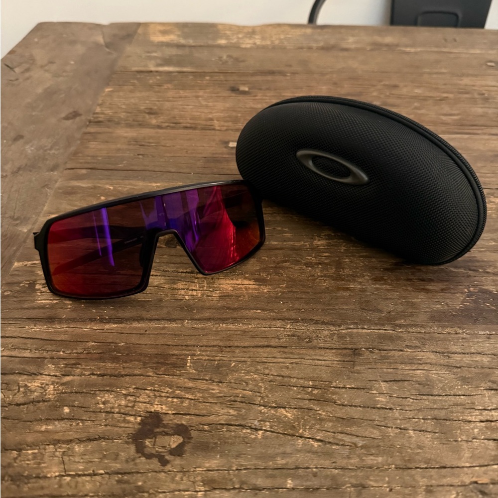 Oakley Black Sunglasses with Red Lenses